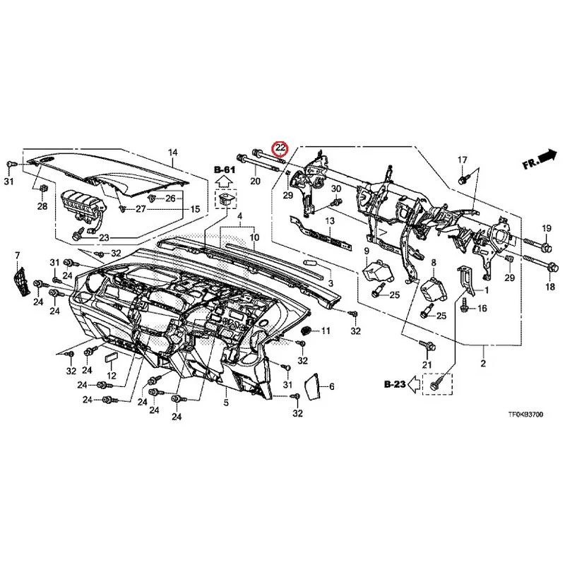 [NEW] JDM HONDA FIT GE8 2012 Instrument panel GENUINE OEM - Image 24