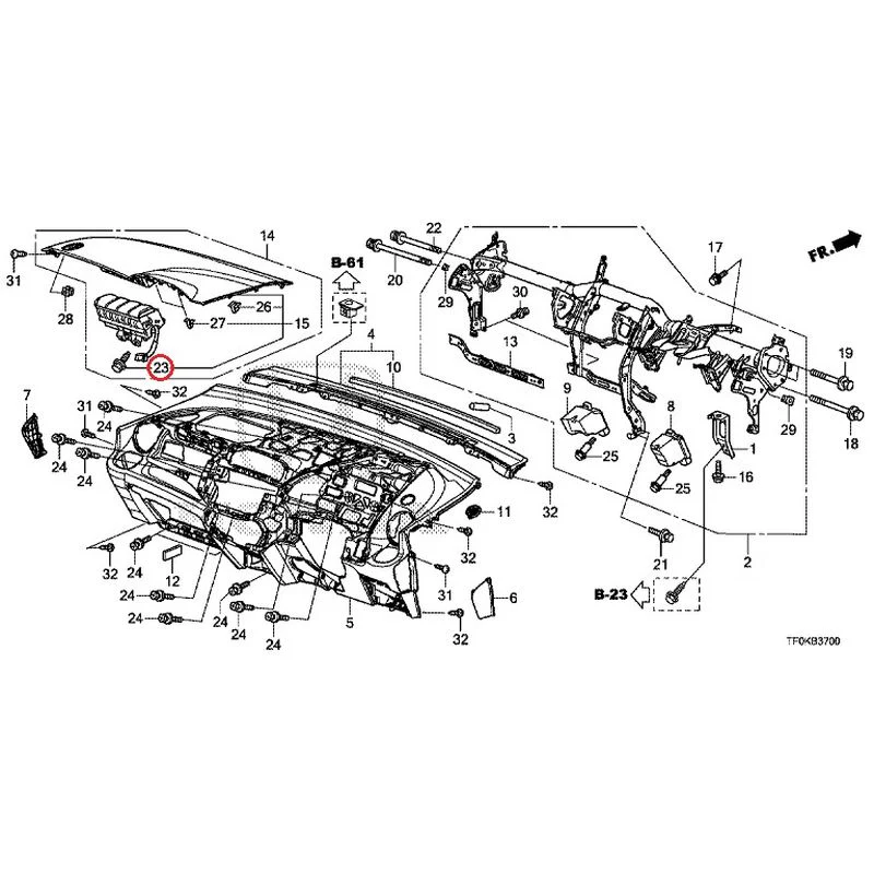 [NEW] JDM HONDA FIT GE8 2012 Instrument panel GENUINE OEM - Image 25