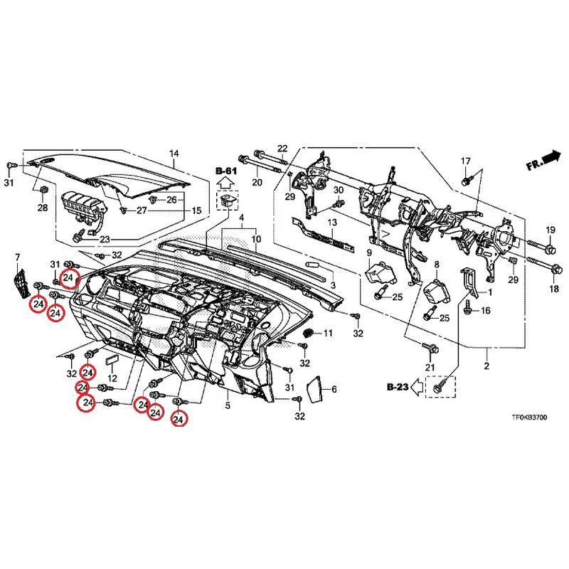 [NEW] JDM HONDA FIT GE8 2012 Instrument panel GENUINE OEM - Image 26