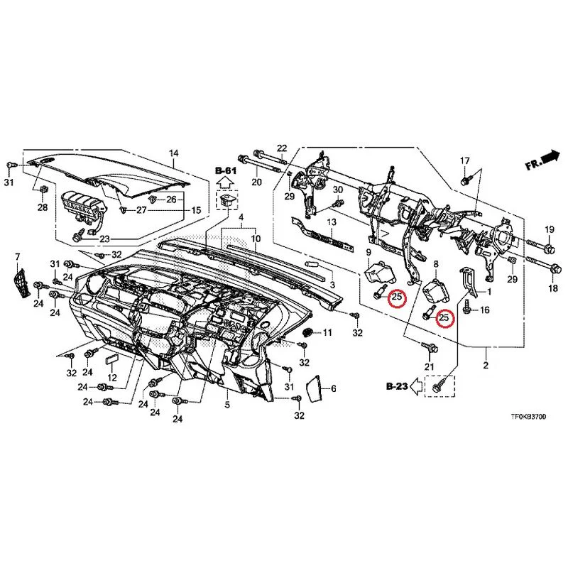 [NEW] JDM HONDA FIT GE8 2012 Instrument panel GENUINE OEM - Image 27