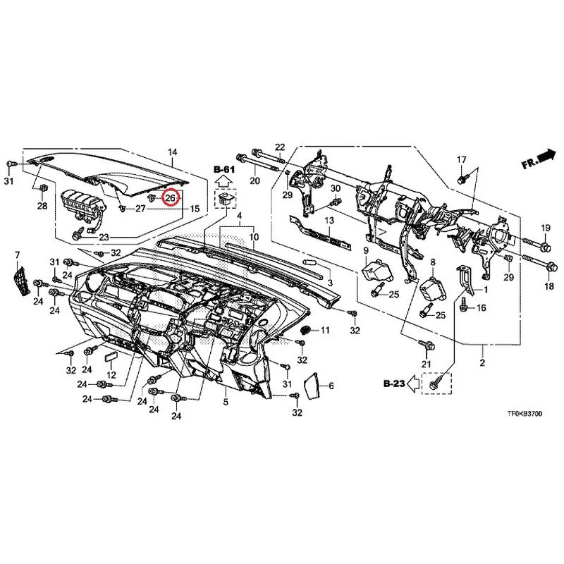 [NEW] JDM HONDA FIT GE8 2012 Instrument panel GENUINE OEM - Image 28