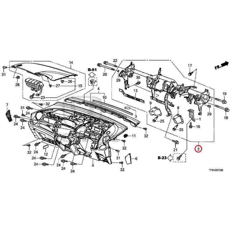 [NEW] JDM HONDA FIT GE8 2012 Instrument panel GENUINE OEM - Image 3