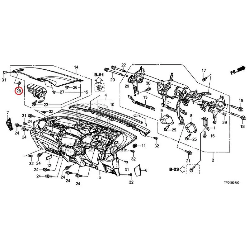 [NEW] JDM HONDA FIT GE8 2012 Instrument panel GENUINE OEM - Image 30