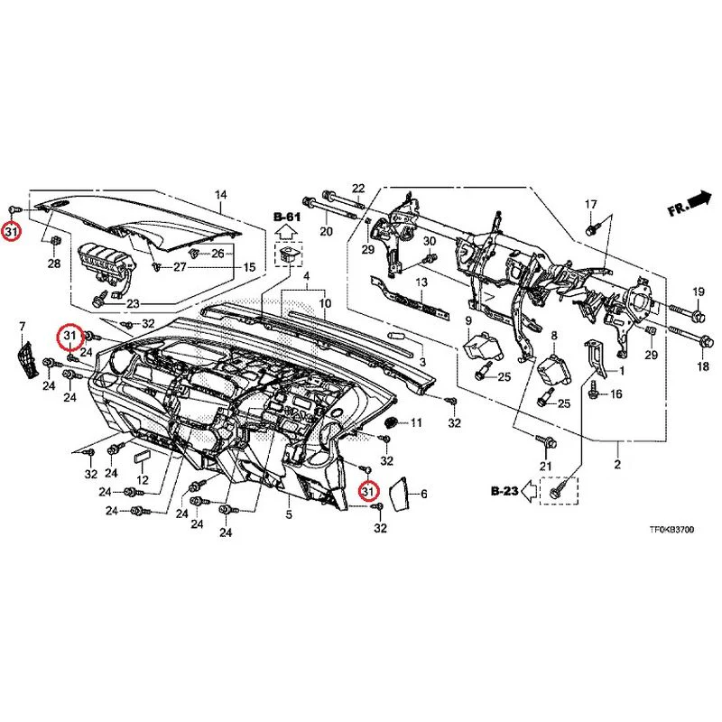 [NEW] JDM HONDA FIT GE8 2012 Instrument panel GENUINE OEM - Image 33