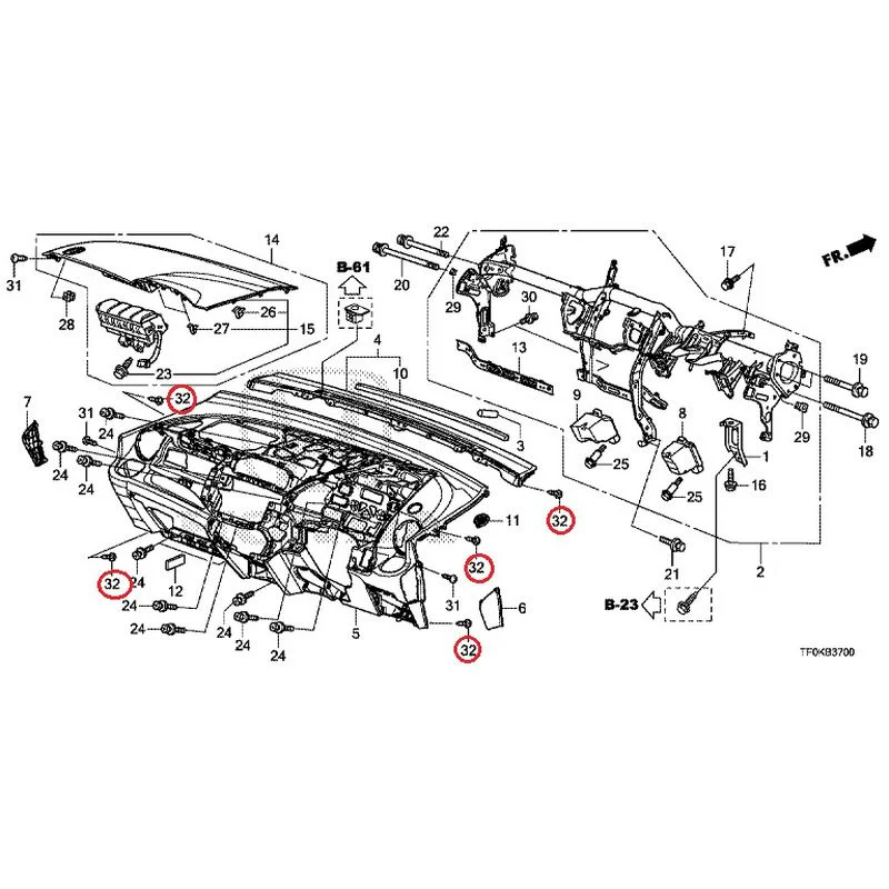 [NEW] JDM HONDA FIT GE8 2012 Instrument panel GENUINE OEM - Image 34