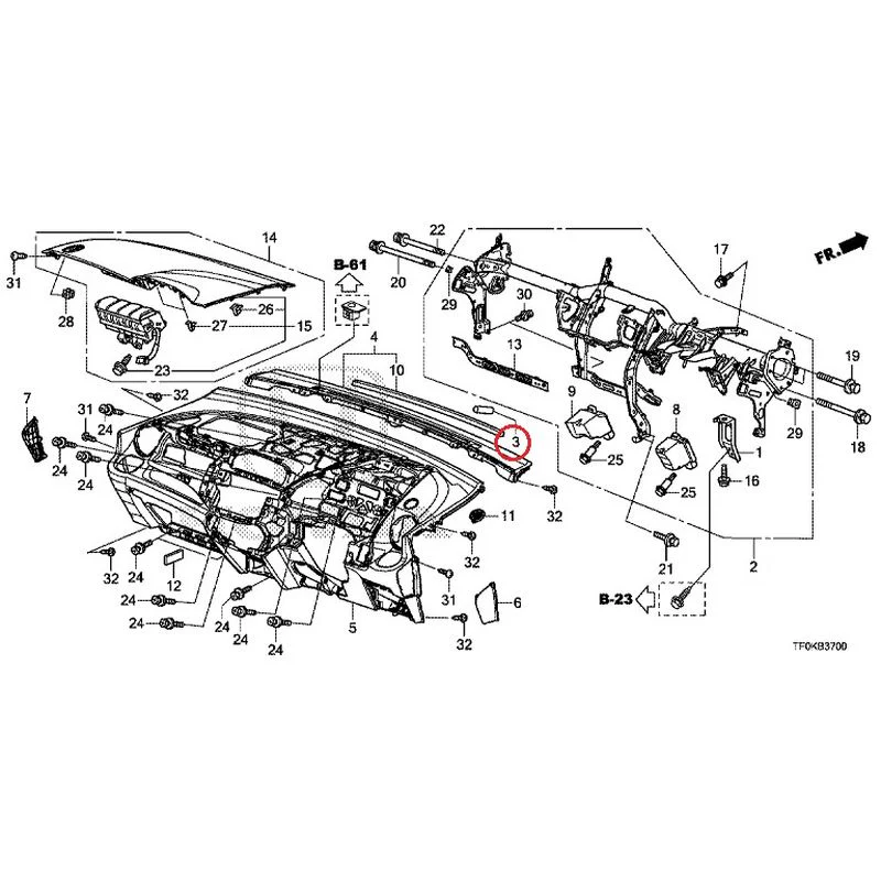 [NEW] JDM HONDA FIT GE8 2012 Instrument panel GENUINE OEM - Image 5