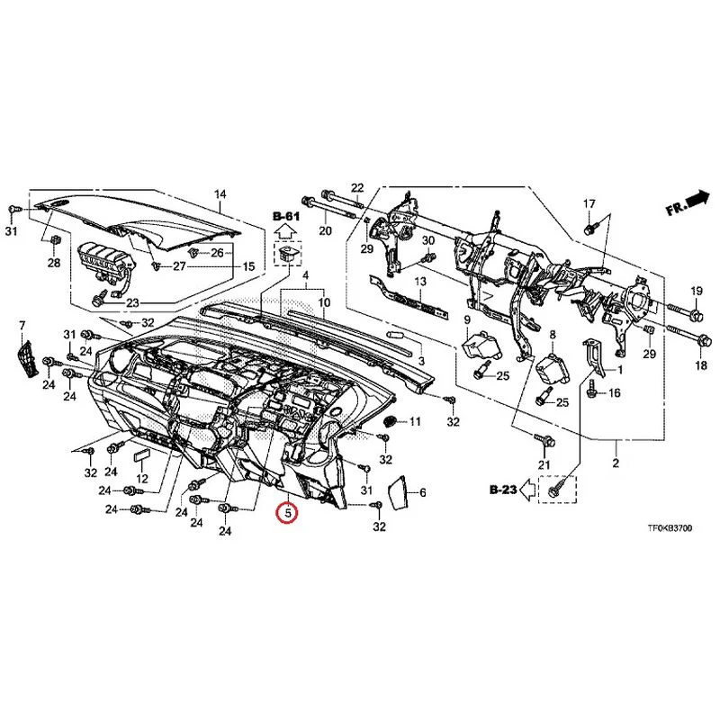 [NEW] JDM HONDA FIT GE8 2012 Instrument panel GENUINE OEM - Image 7