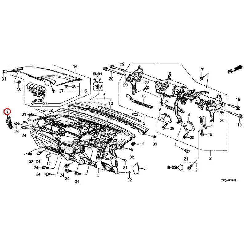 [NEW] JDM HONDA FIT GE8 2012 Instrument panel GENUINE OEM - Image 9