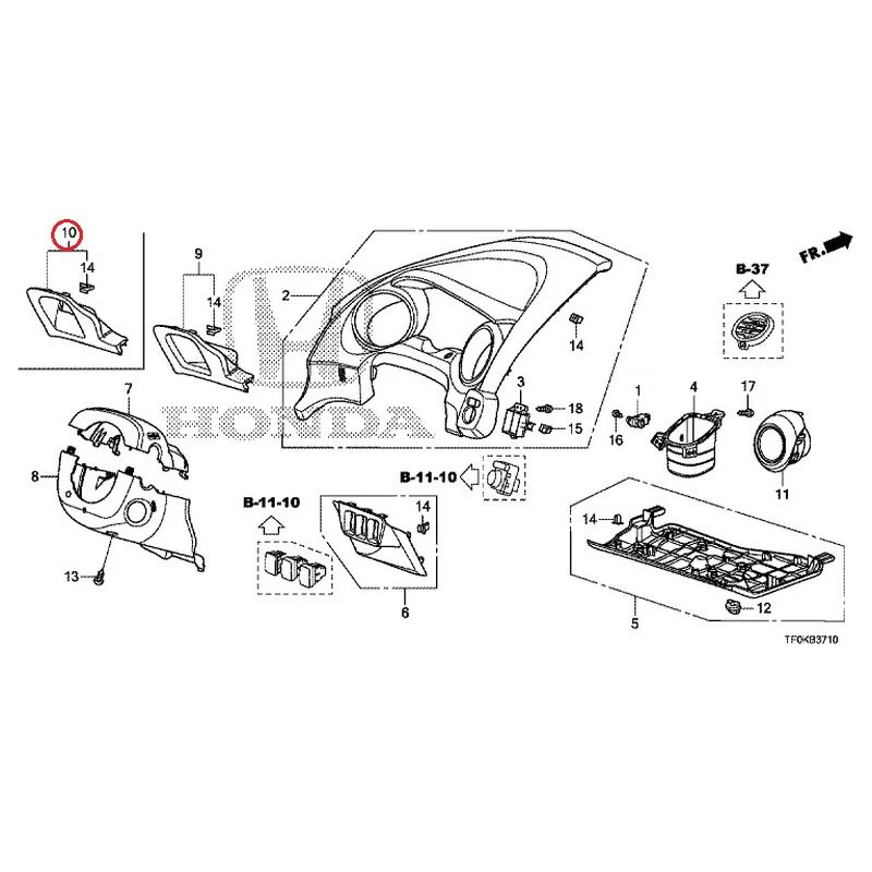 [NEW] JDM HONDA FIT GE8 2012 Instrument panel garnish (driver side) GENUINE OEM - Image 10