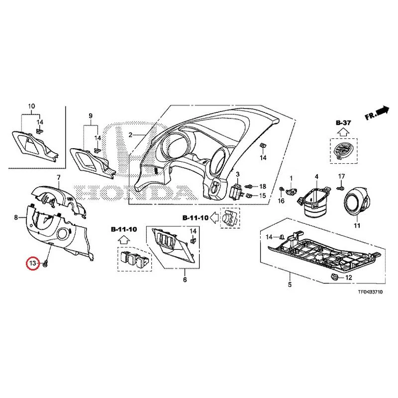 [NEW] JDM HONDA FIT GE8 2012 Instrument panel garnish (driver side) GENUINE OEM - Image 13
