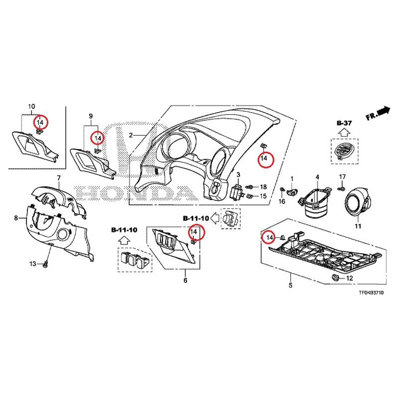 [NEW] JDM HONDA FIT GE8 2012 Instrument panel garnish (driver side) GENUINE OEM - Image 14