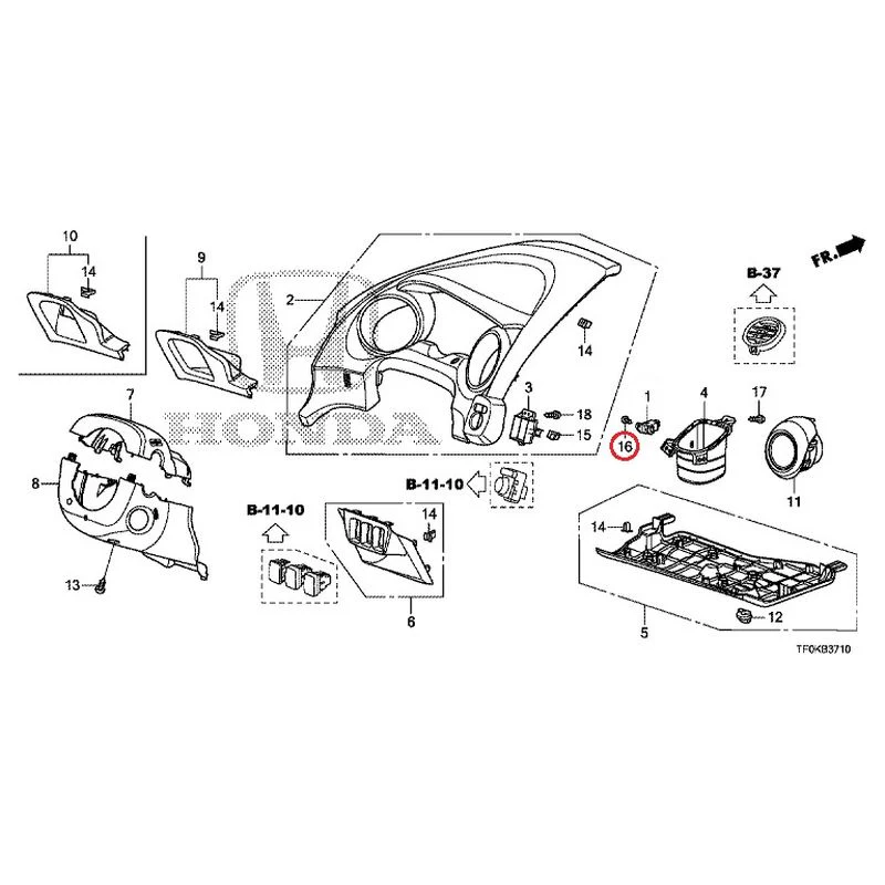 [NEW] JDM HONDA FIT GE8 2012 Instrument panel garnish (driver side) GENUINE OEM - Image 16