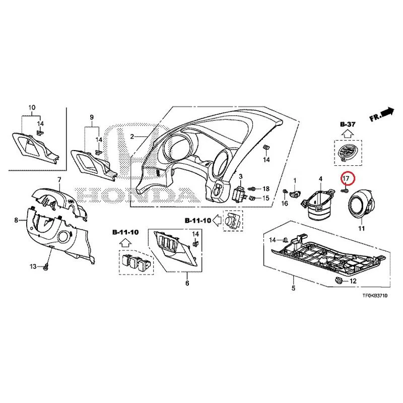 [NEW] JDM HONDA FIT GE8 2012 Instrument panel garnish (driver side) GENUINE OEM - Image 17