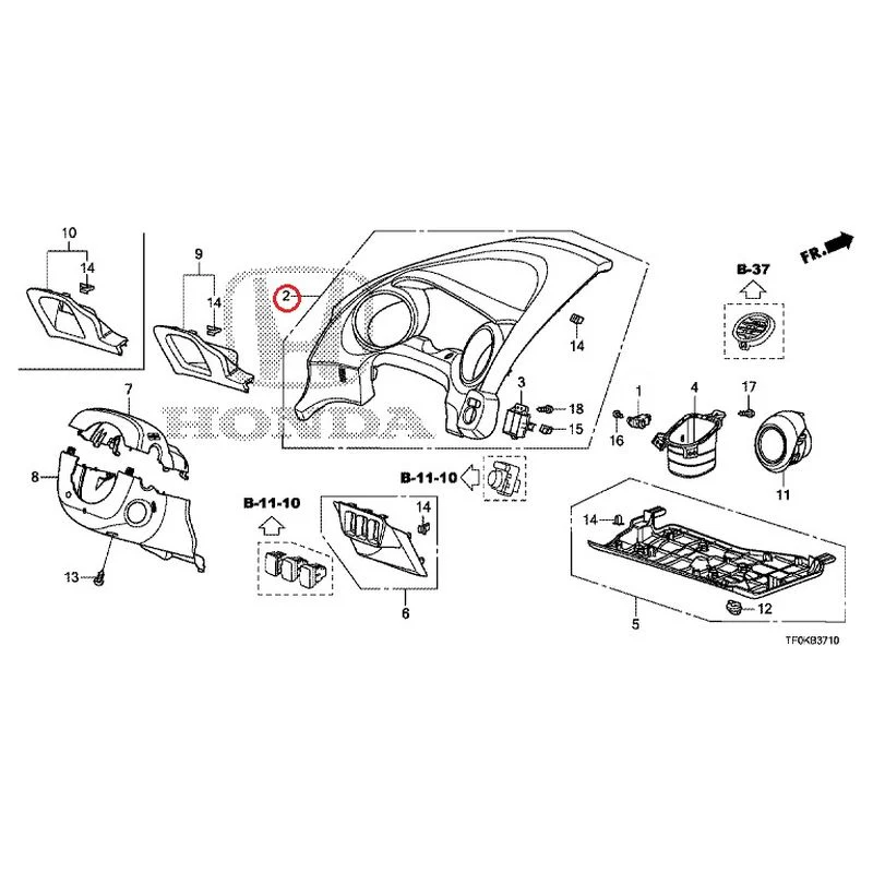 [NEW] JDM HONDA FIT GE8 2012 Instrument panel garnish (driver side) GENUINE OEM - Image 3