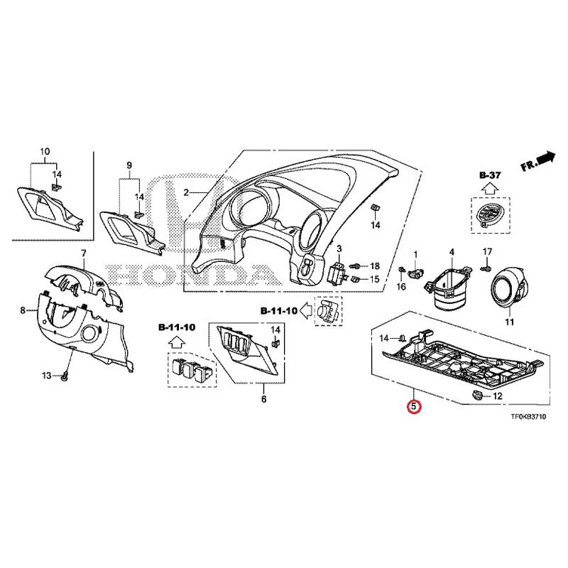 [NEW] JDM HONDA FIT GE8 2012 Instrument panel garnish (driver side) GENUINE OEM - Image 6