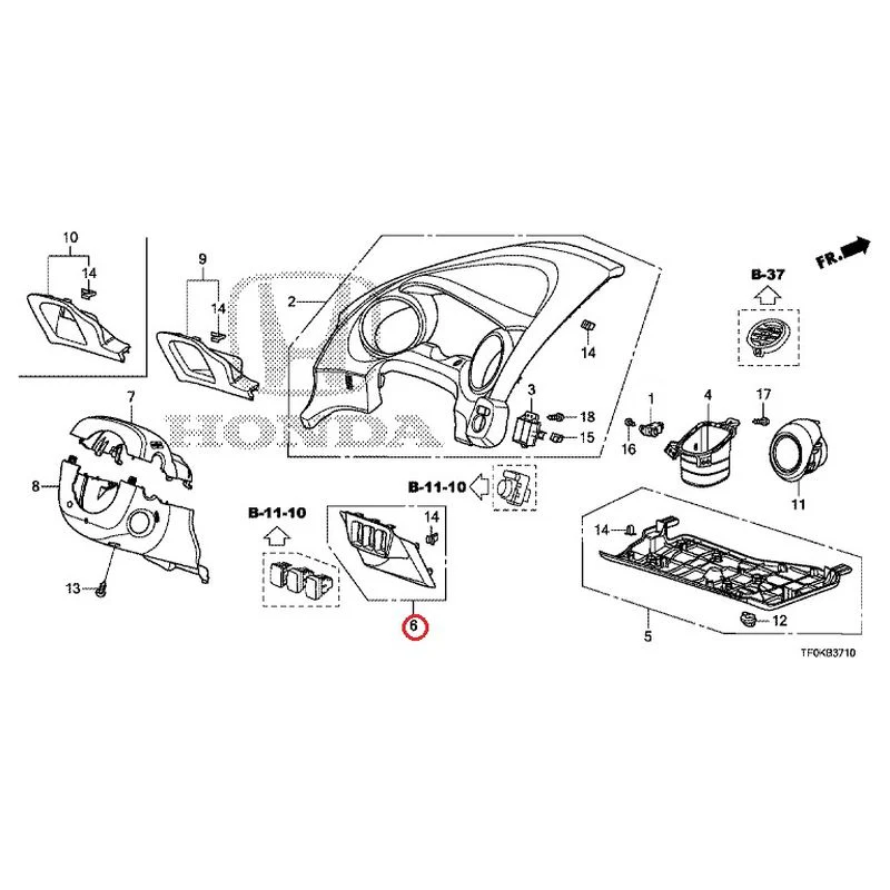 [NEW] JDM HONDA FIT GE8 2012 Instrument panel garnish (driver side) GENUINE OEM - Image 7