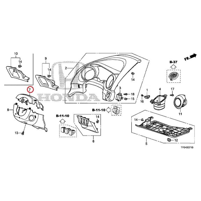 [NEW] JDM HONDA FIT GE8 2012 Instrument panel garnish (driver side) GENUINE OEM - Image 8
