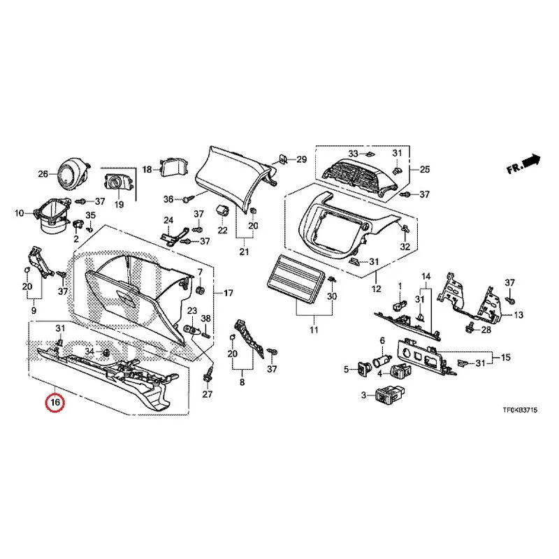 [NEW] JDM HONDA FIT GE8 2012 Instrument panel garnish (passenger side) GENUINE OEM - Image 15