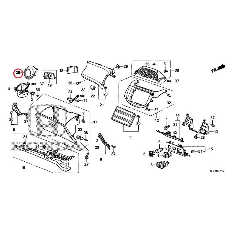 [NEW] JDM HONDA FIT GE8 2012 Instrument panel garnish (passenger side) GENUINE OEM - Image 24