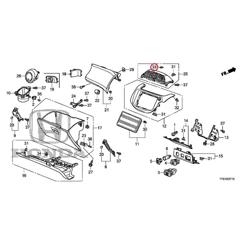 [NEW] JDM HONDA FIT GE8 2012 Instrument panel garnish (passenger side) GENUINE OEM - Image 31