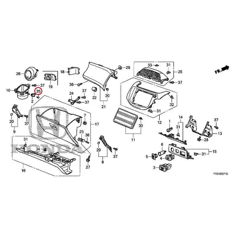 [NEW] JDM HONDA FIT GE8 2012 Instrument panel garnish (passenger side) GENUINE OEM - Image 33