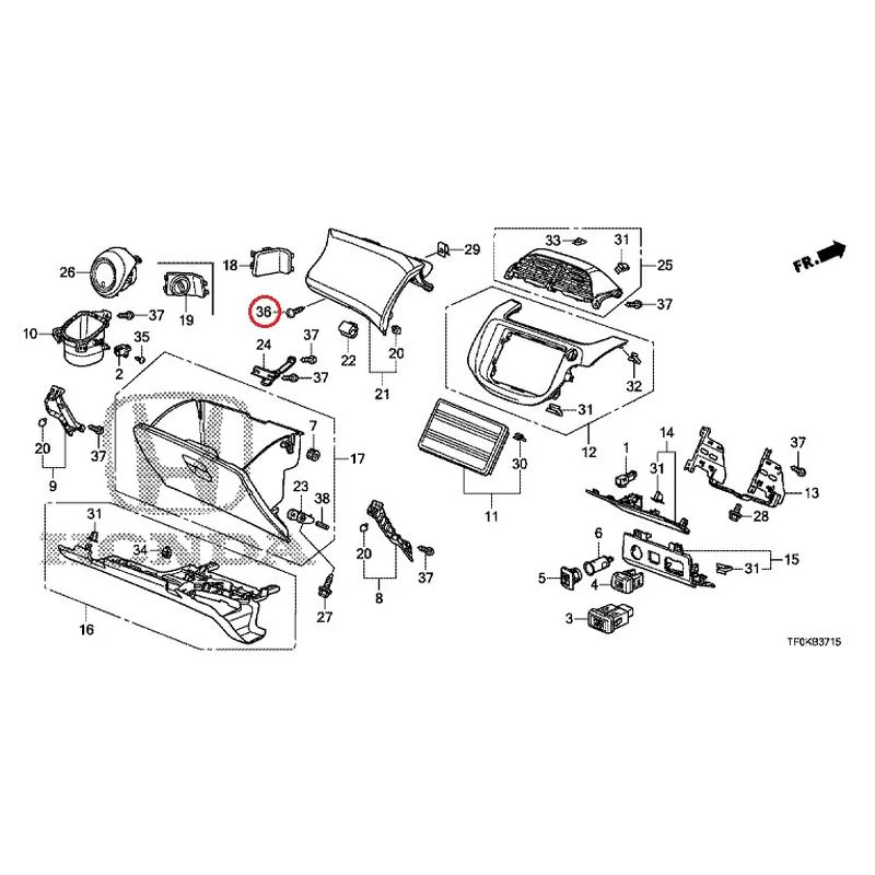 [NEW] JDM HONDA FIT GE8 2012 Instrument panel garnish (passenger side) GENUINE OEM - Image 34