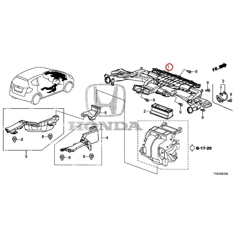 [NEW] JDM HONDA FIT GE8 2012 Duct GENUINE OEM - Image 2