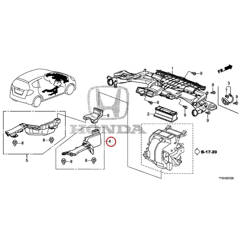 [NEW] JDM HONDA FIT GE8 2012 Duct GENUINE OEM - Image 4