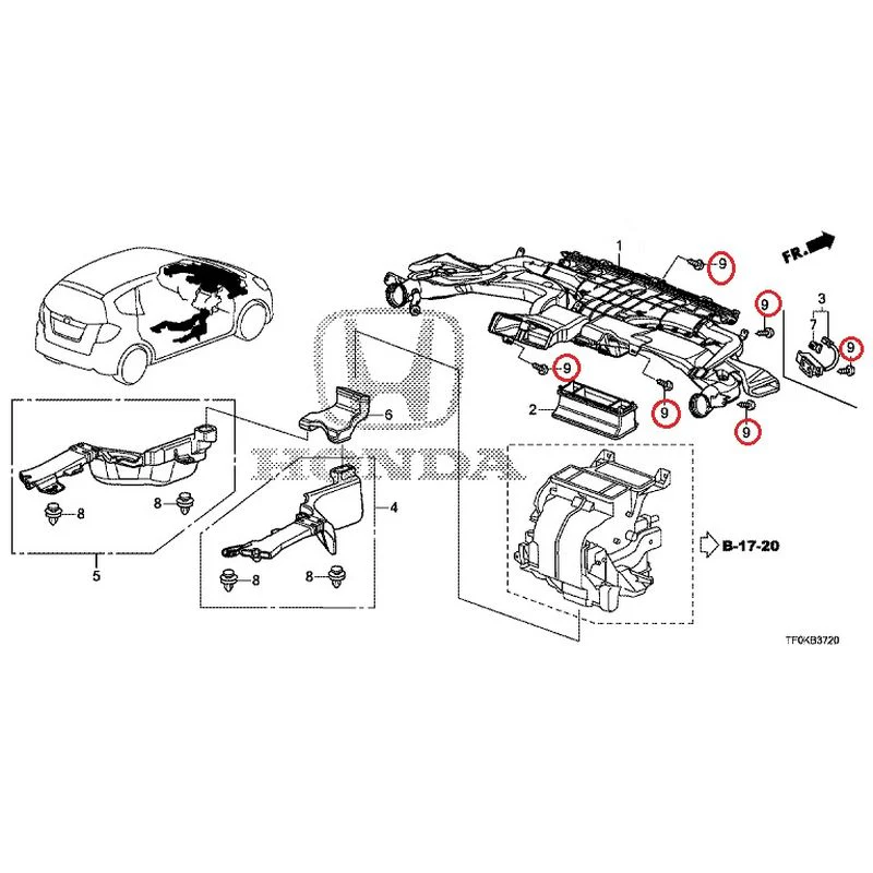 [NEW] JDM HONDA FIT GE8 2012 Duct GENUINE OEM - Image 8