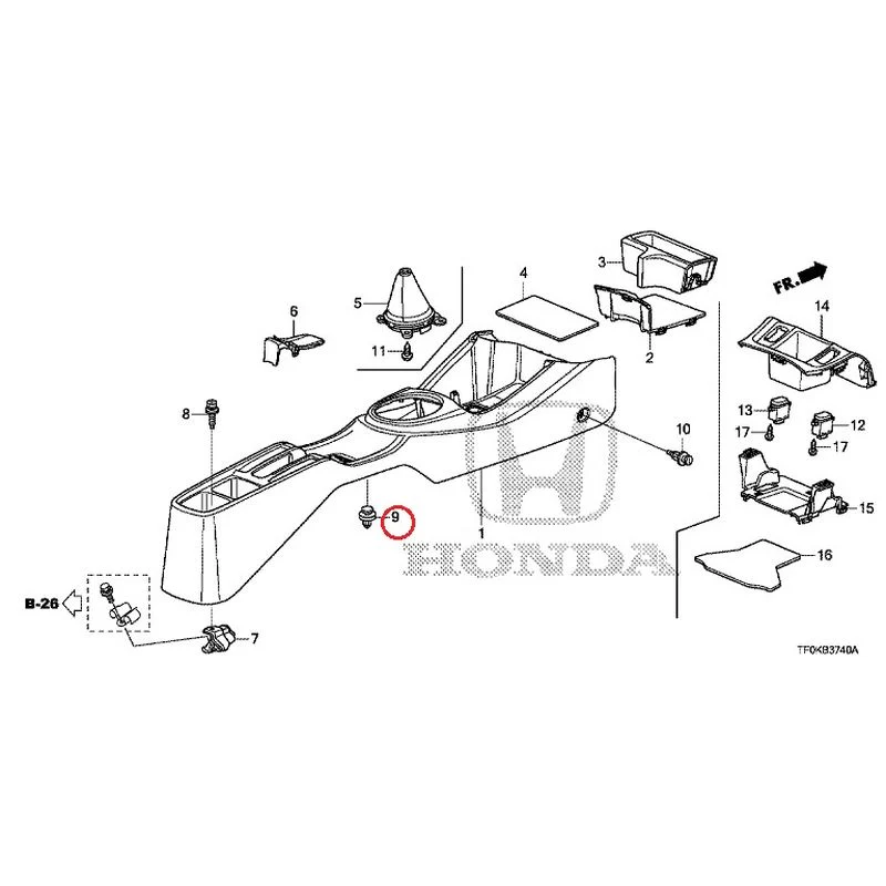 [NEW] JDM HONDA FIT GE8 2012 Console (1) GENUINE OEM - Image 10