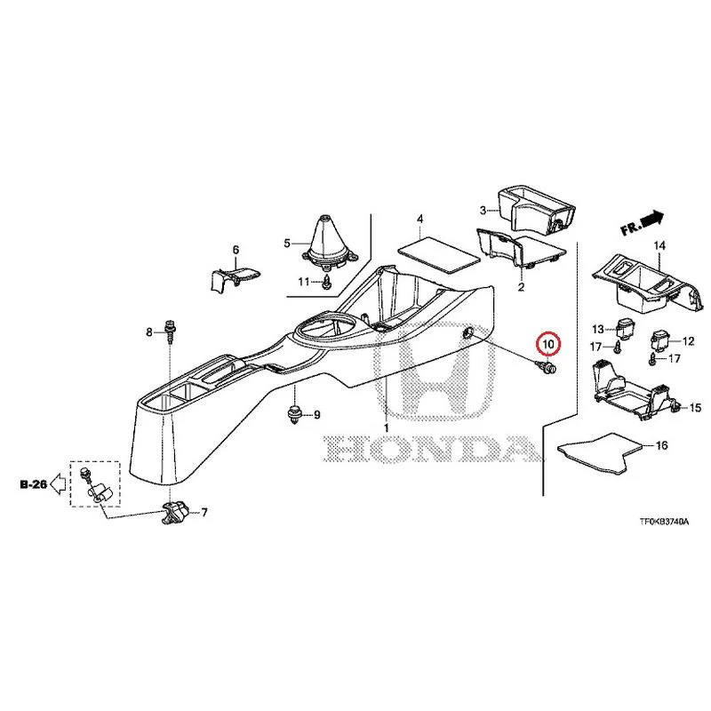 [NEW] JDM HONDA FIT GE8 2012 Console (1) GENUINE OEM - Image 11