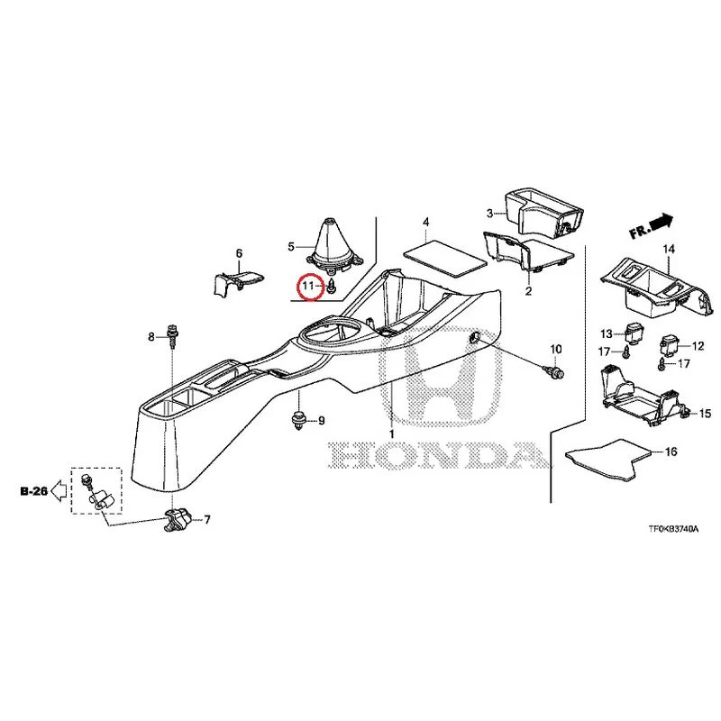 [NEW] JDM HONDA FIT GE8 2012 Console (1) GENUINE OEM - Image 12