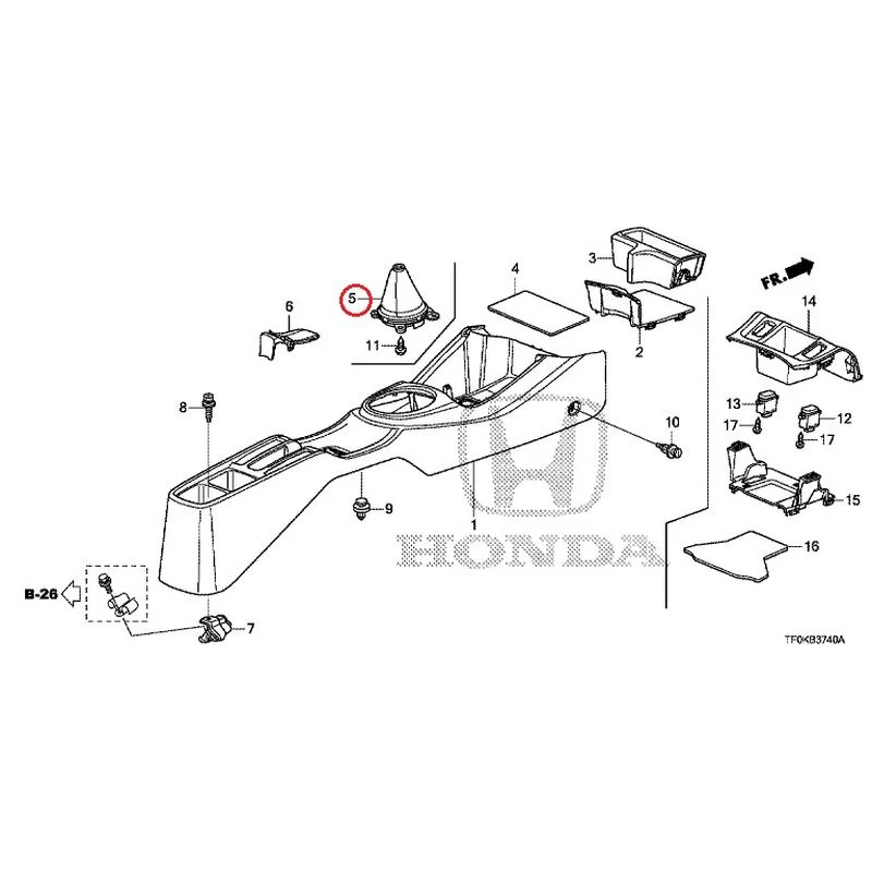 [NEW] JDM HONDA FIT GE8 2012 Console (1) GENUINE OEM - Image 6