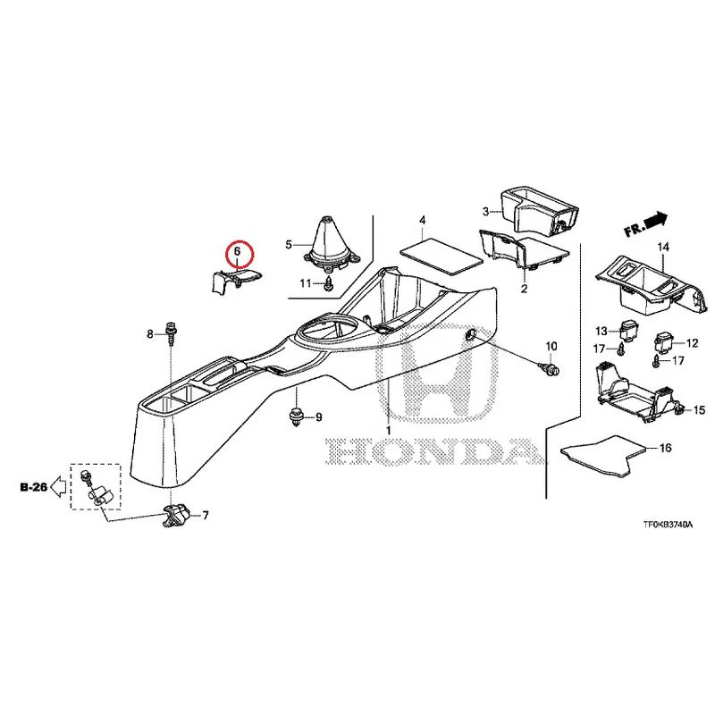 [NEW] JDM HONDA FIT GE8 2012 Console (1) GENUINE OEM - Image 7
