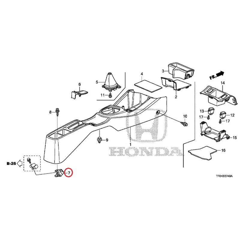 [NEW] JDM HONDA FIT GE8 2012 Console (1) GENUINE OEM - Image 8