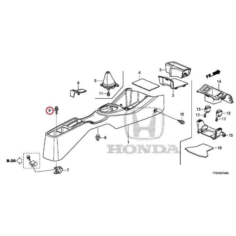 [NEW] JDM HONDA FIT GE8 2012 Console (1) GENUINE OEM - Image 9