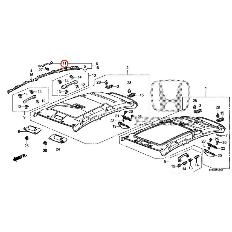 [NEW] JDM HONDA FIT GE8 2012 Roof Lining GENUINE OEM - Image 10