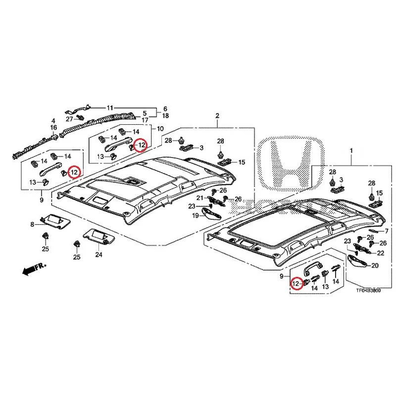 [NEW] JDM HONDA FIT GE8 2012 Roof Lining GENUINE OEM - Image 11