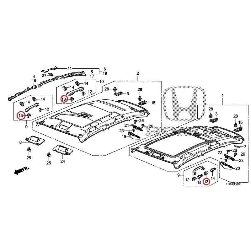[NEW] JDM HONDA FIT GE8 2012 Roof Lining GENUINE OEM - Image 12