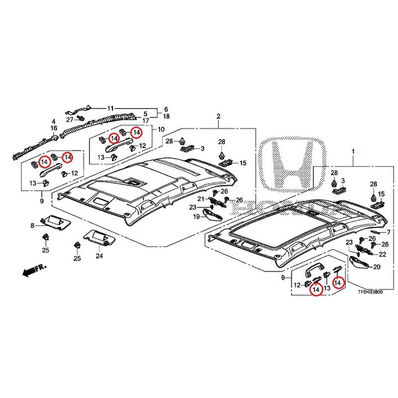 [NEW] JDM HONDA FIT GE8 2012 Roof Lining GENUINE OEM - Image 13