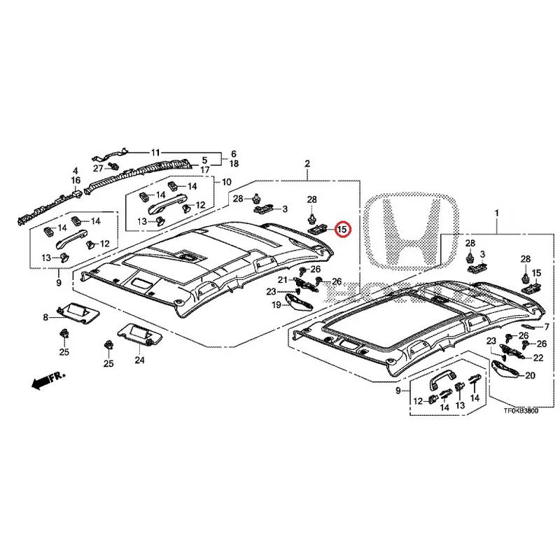 [NEW] JDM HONDA FIT GE8 2012 Roof Lining GENUINE OEM - Image 14
