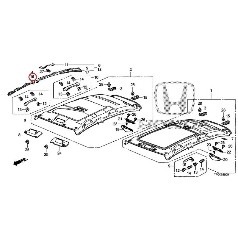 [NEW] JDM HONDA FIT GE8 2012 Roof Lining GENUINE OEM - Image 15
