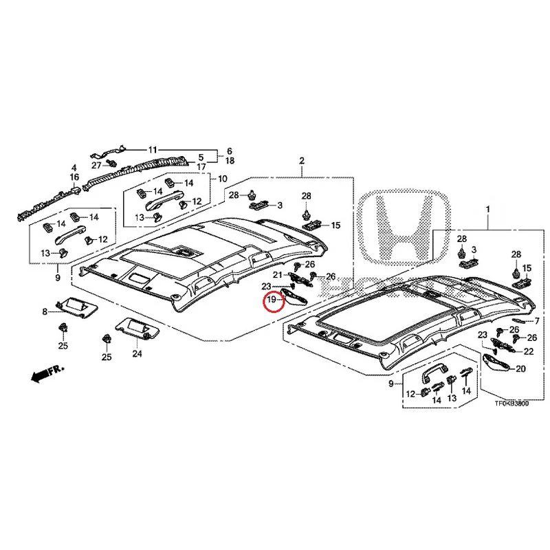 [NEW] JDM HONDA FIT GE8 2012 Roof Lining GENUINE OEM - Image 17