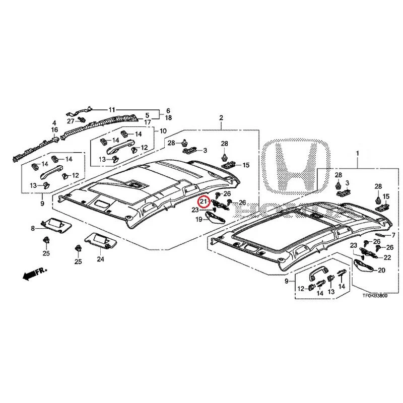 [NEW] JDM HONDA FIT GE8 2012 Roof Lining GENUINE OEM - Image 18