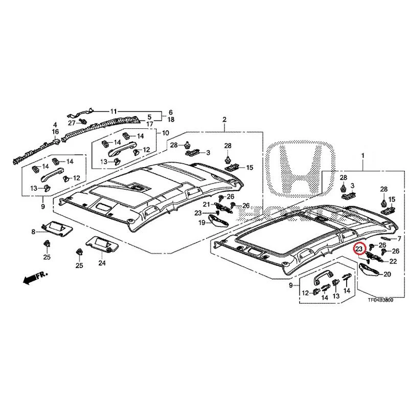 [NEW] JDM HONDA FIT GE8 2012 Roof Lining GENUINE OEM - Image 19