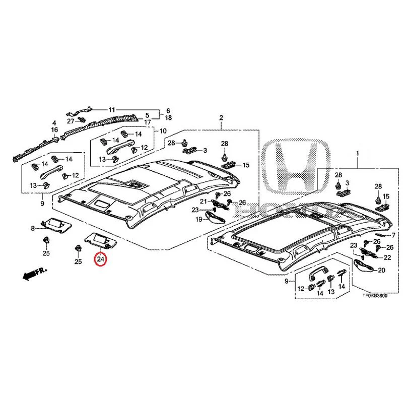 [NEW] JDM HONDA FIT GE8 2012 Roof Lining GENUINE OEM - Image 21