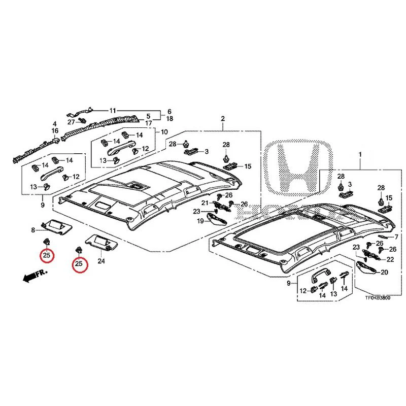 [NEW] JDM HONDA FIT GE8 2012 Roof Lining GENUINE OEM - Image 22