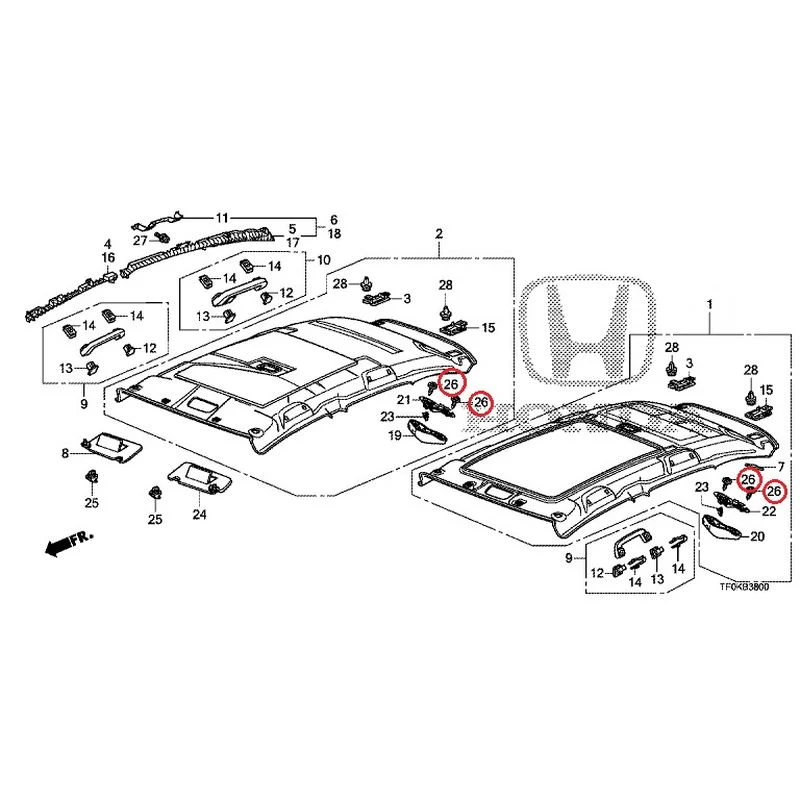 [NEW] JDM HONDA FIT GE8 2012 Roof Lining GENUINE OEM - Image 23