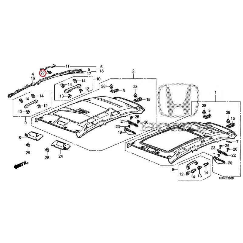 [NEW] JDM HONDA FIT GE8 2012 Roof Lining GENUINE OEM - Image 24