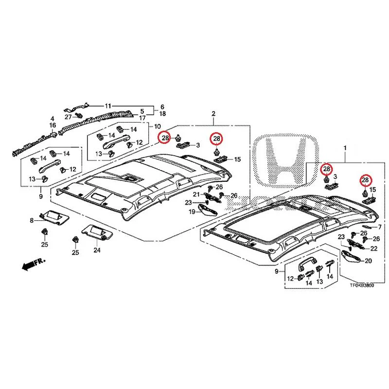 [NEW] JDM HONDA FIT GE8 2012 Roof Lining GENUINE OEM - Image 25